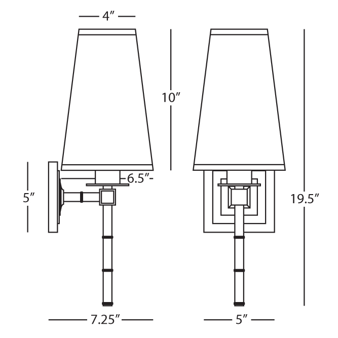 Robert Abbey Jonathan Adler Meurice Wall Sconce Style 723W