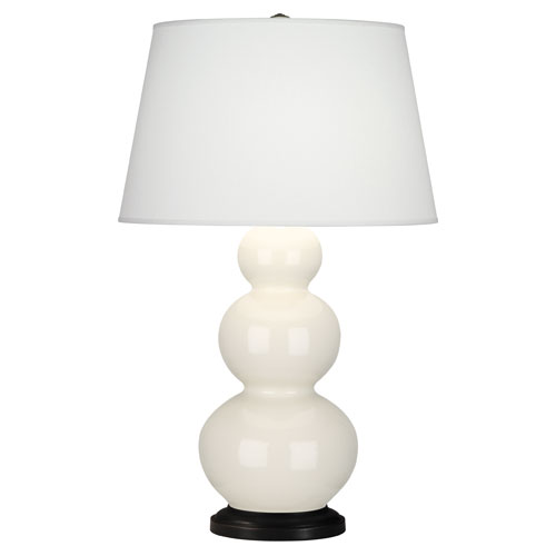 Picture of TRIPLE GOURD WHITE TABLE LAMP