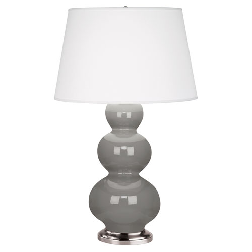 Picture of TRIPLE GOURD SMOKE TABLE LAMP