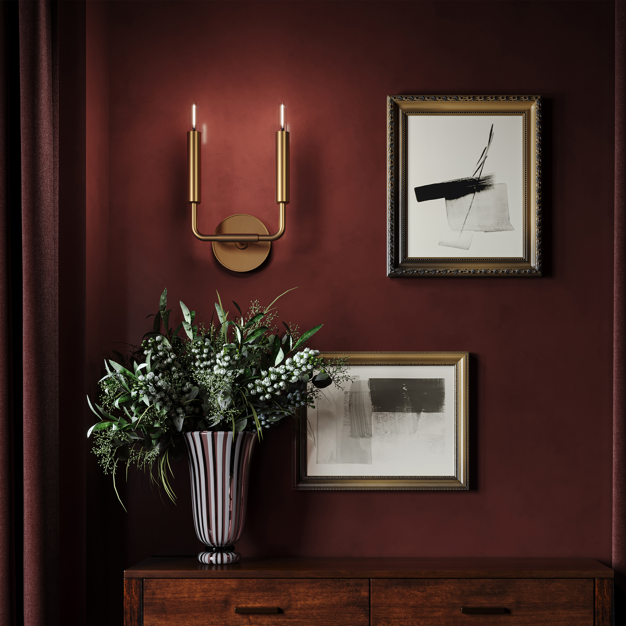 MAVISTEN EDITION CARBONIA WALL SCONCE by Robert Abbey