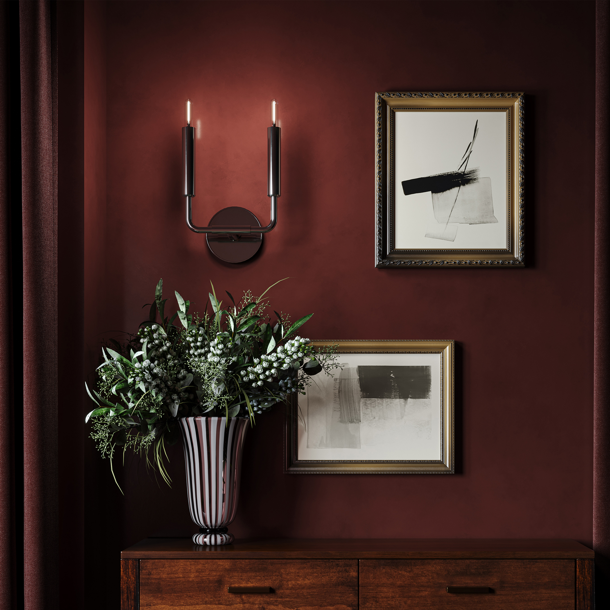 MAVISTEN EDITION CARBONIA WALL SCONCE by Robert Abbey