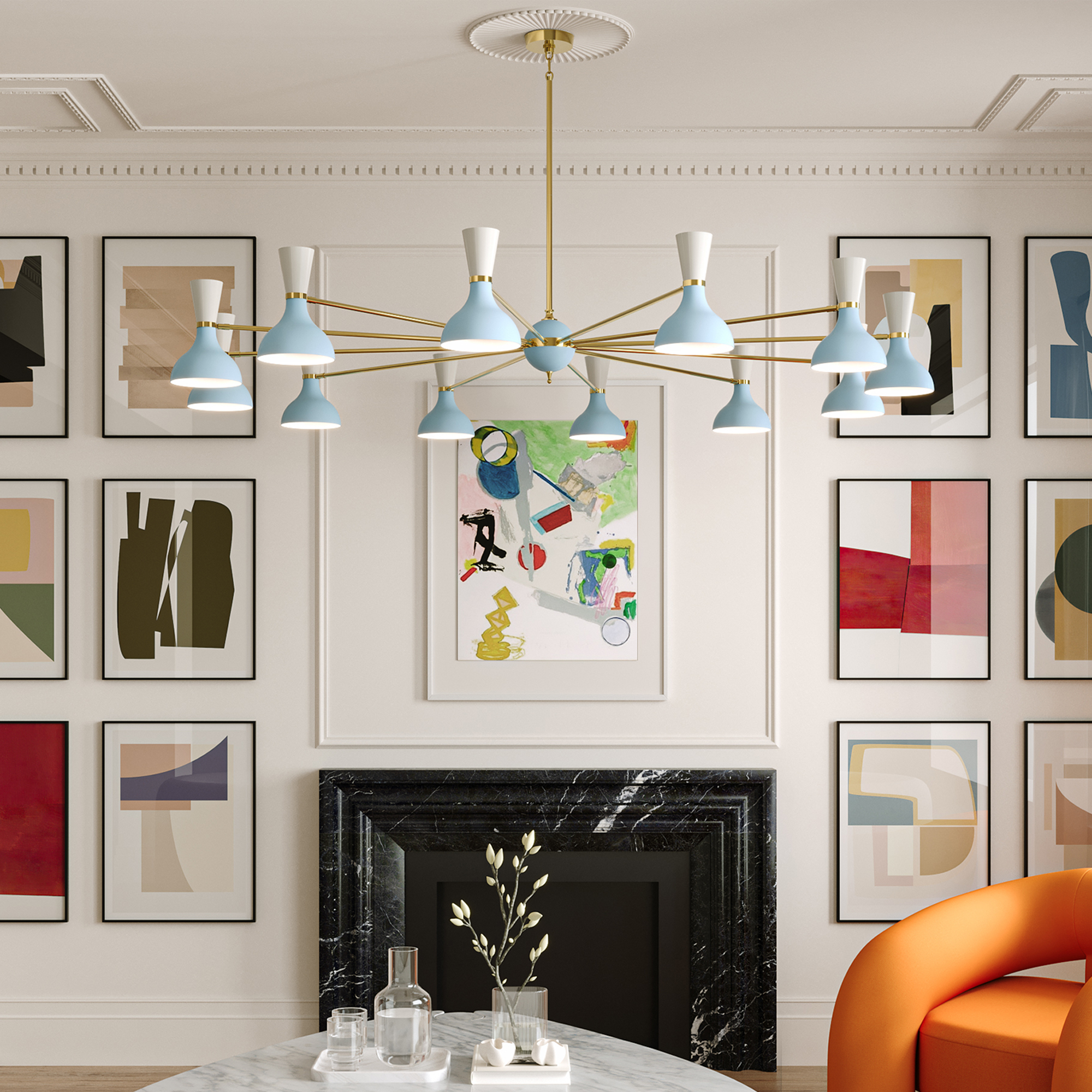 CLARE CHANDELIER by Robert Abbey