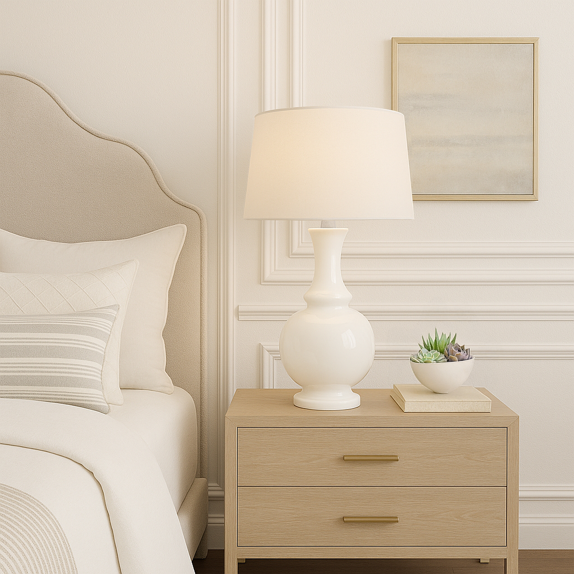 GLASS HARRIET TABLE LAMP by Robert Abbey